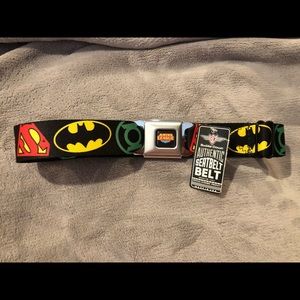 NWT Justice League Seatbelt Belt Super Hero’s